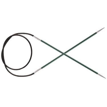 KnitPro Zing Fixed Circular Needles - US 2.5 (3.0mm) - 16" Jade - Zoom Image