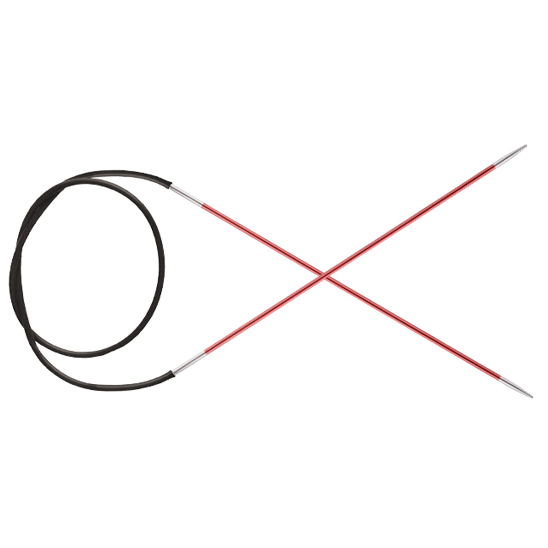 KnitPro Zing Fixed Circular Needles - US 0 (2.0mm) - 24" Coral - Zoom Image
