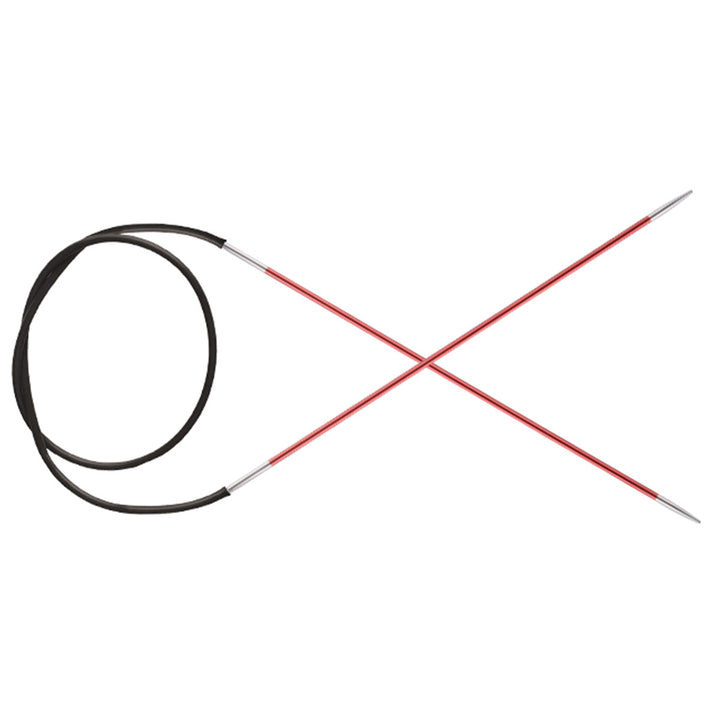 KnitPro Zing Fixed Circular Needles - US 0 (2.0mm) - 24" Coral - Extra Image