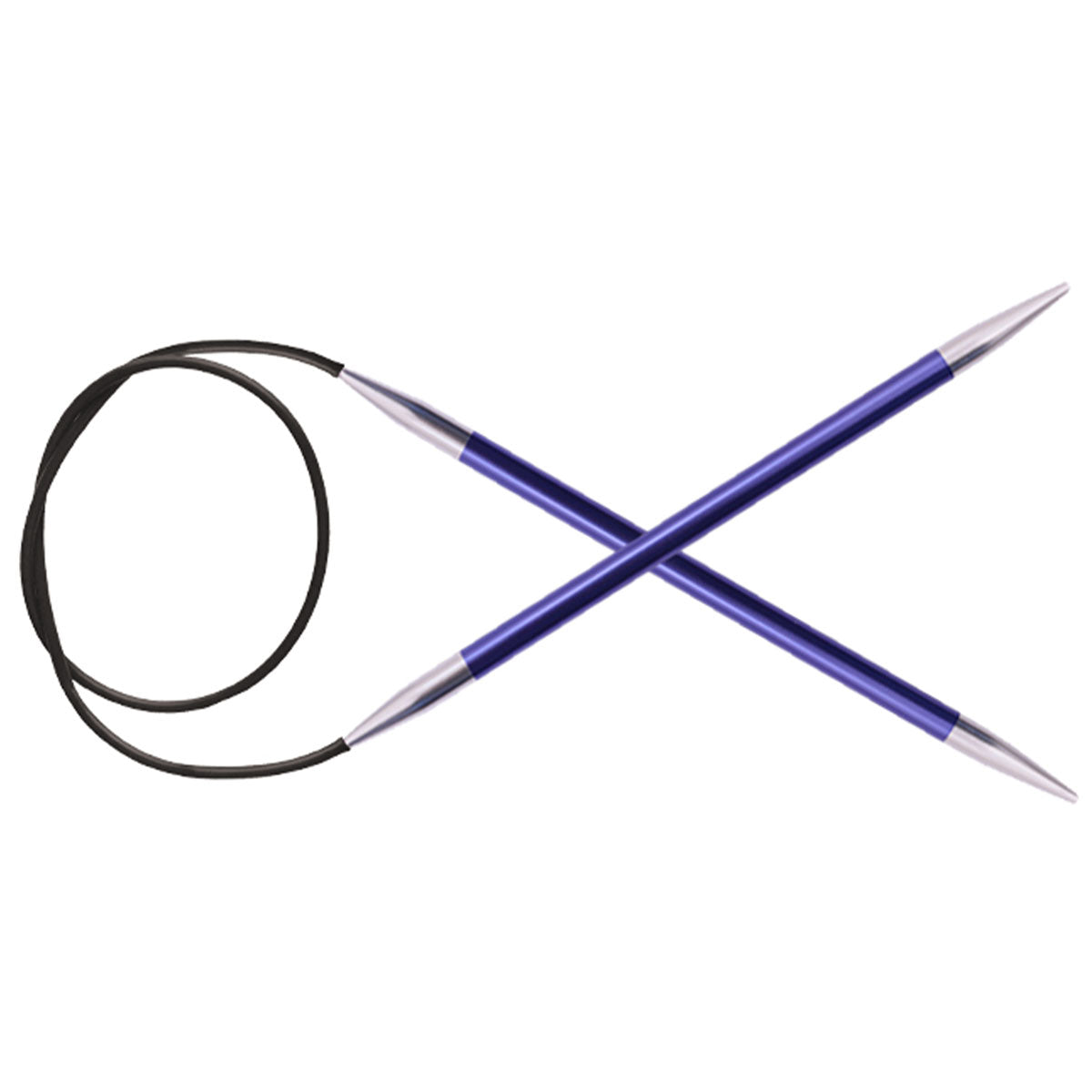 KnitPro Zing Fixed Circular Needles - US 7 (4.5mm) - 24" Iolite - Extra Image
