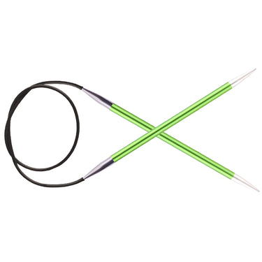 KnitPro Zing Fixed Circular Needles - US 4 (3.5mm) - 32" Chrysolite - Zoom Image