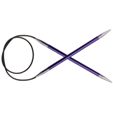 KnitPro Zing Fixed Circular Needles - US 5 (3.75mm) - 32" Amethyst - Zoom Image