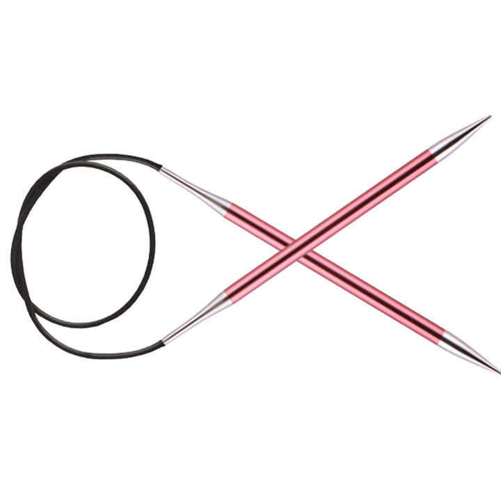 KnitPro Zing Fixed Circular Needles - US 10.5 (6.5mm) - 32" Coral - Zoom Image