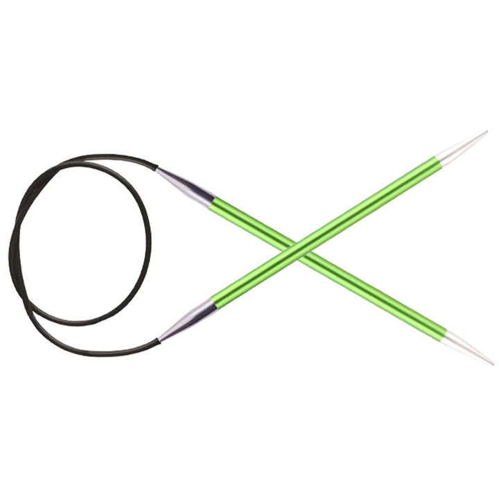 KnitPro Zing Fixed Circular Needles - US 4 (3.5mm) - 40" Chrysolite - Zoom Image