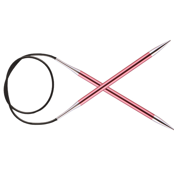 KnitPro Zing Fixed Circular Needles - US 10.5 (6.5mm) - 40" Coral - Extra Image