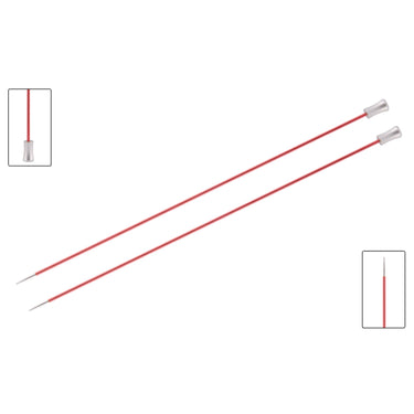 KnitPro Zing Single Pointed Needles - US 0 (2.0mm) - 10" Coral - Zoom Image