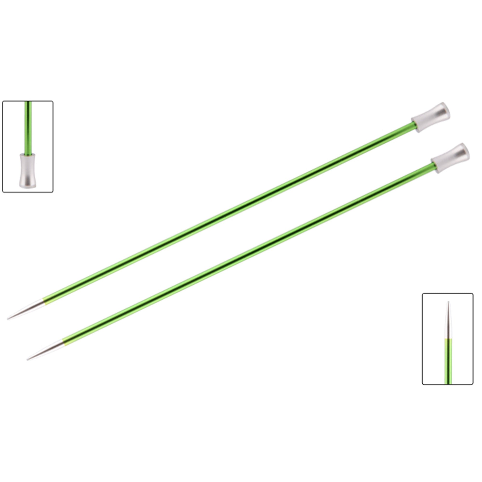 KnitPro Zing Single Pointed Needles - US 4 (3.5mm) - 10" Chrysolite - Zoom Image