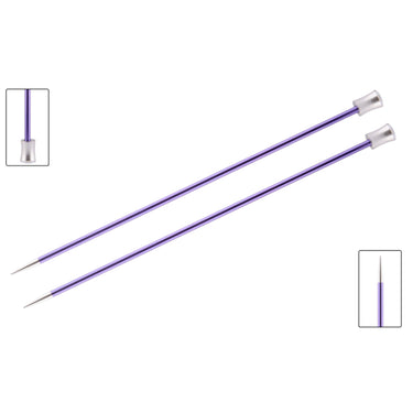 KnitPro Zing Single Pointed Needles - US 5 (3.75mm) - 10" Amethyst - Zoom Image