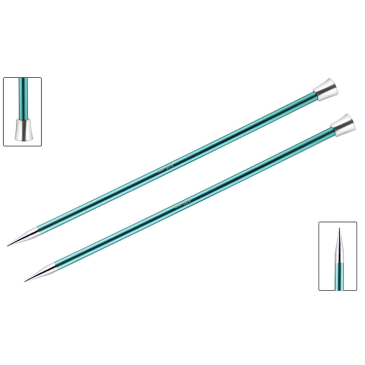 KnitPro Zing Single Pointed Needles - US 11 (8.0mm) - 10" Emerald - Extra Image