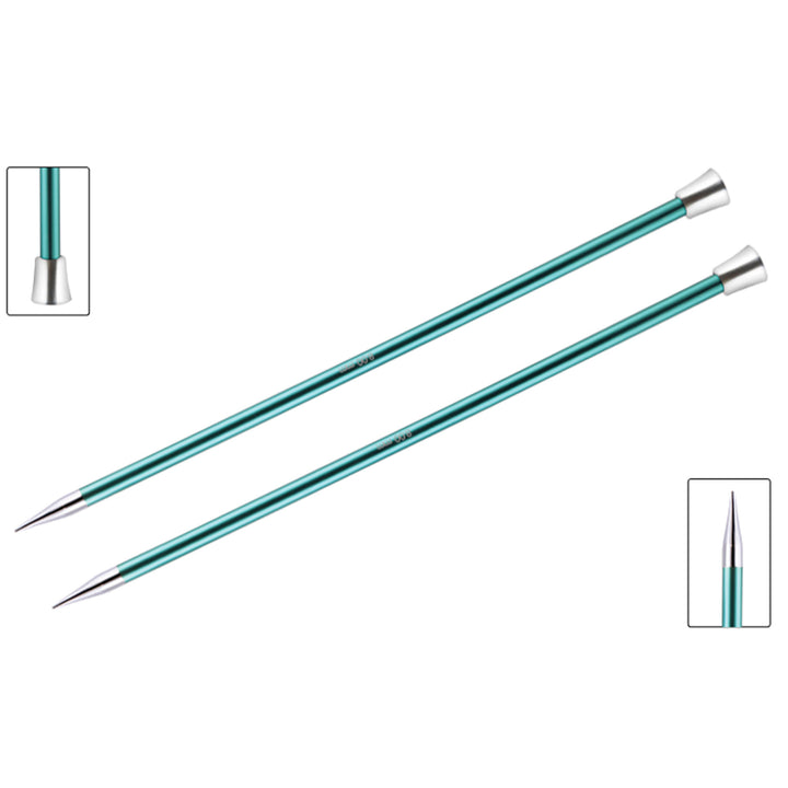 KnitPro Zing Single Pointed Needles - US 11 (8.0mm) - 10" Emerald - Zoom Image