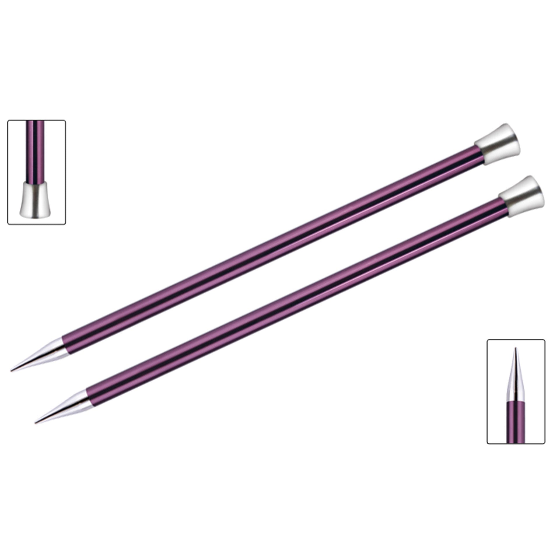 KnitPro Zing Single Pointed Needles - US 17 (12.0mm) - 10" Purple Velvet - Zoom Image
