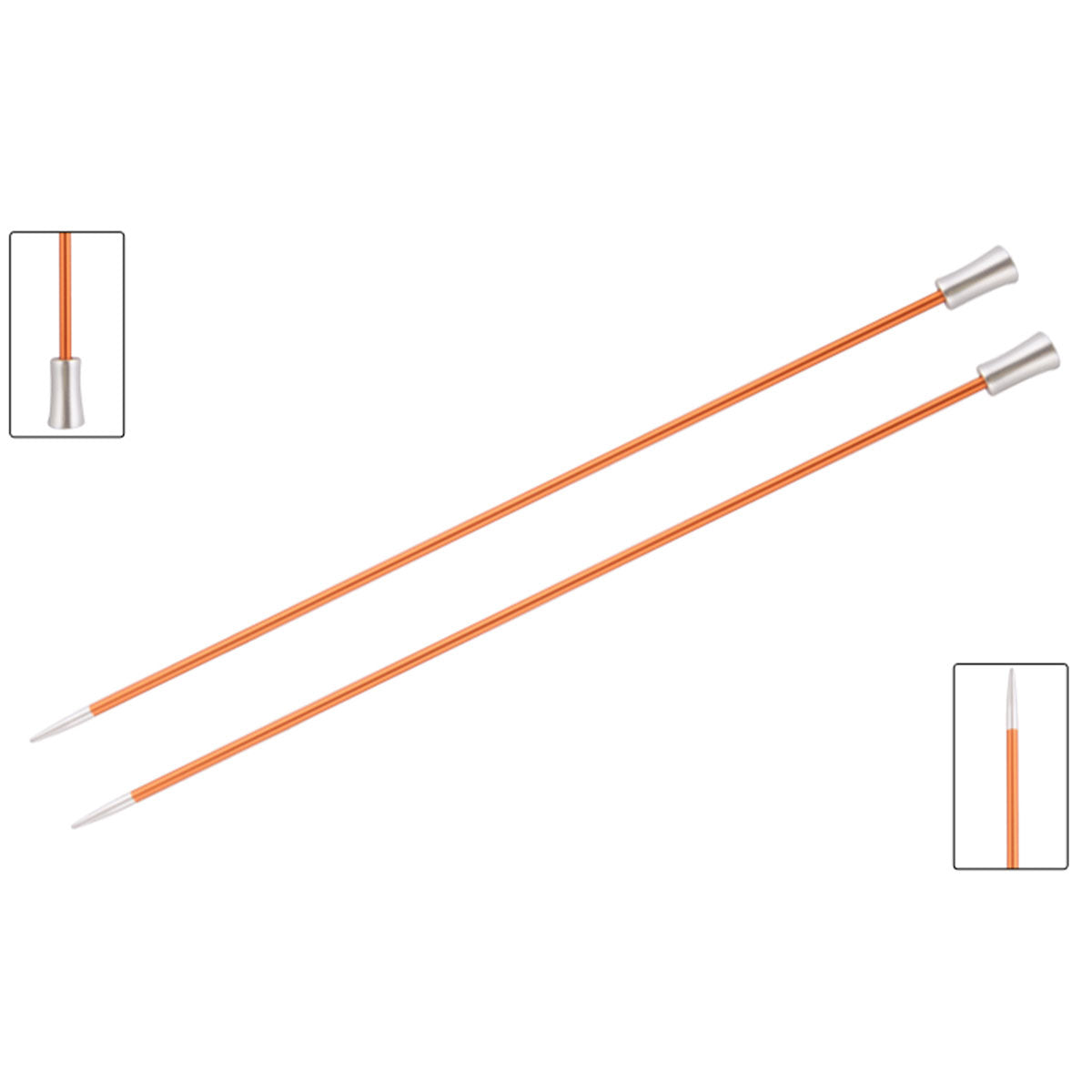 KnitPro Zing Single Pointed Needles - US 2 (2.75mm) - 14" Carnelian - Extra Image