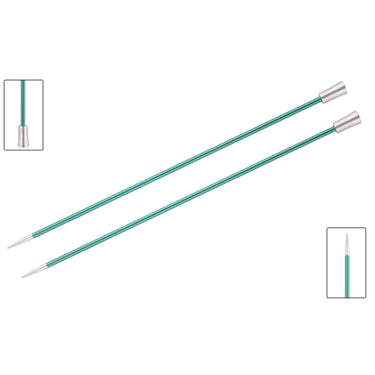 KnitPro Zing Single Pointed Needles - US 3 (3.25mm) - 14" Emerald - Zoom Image