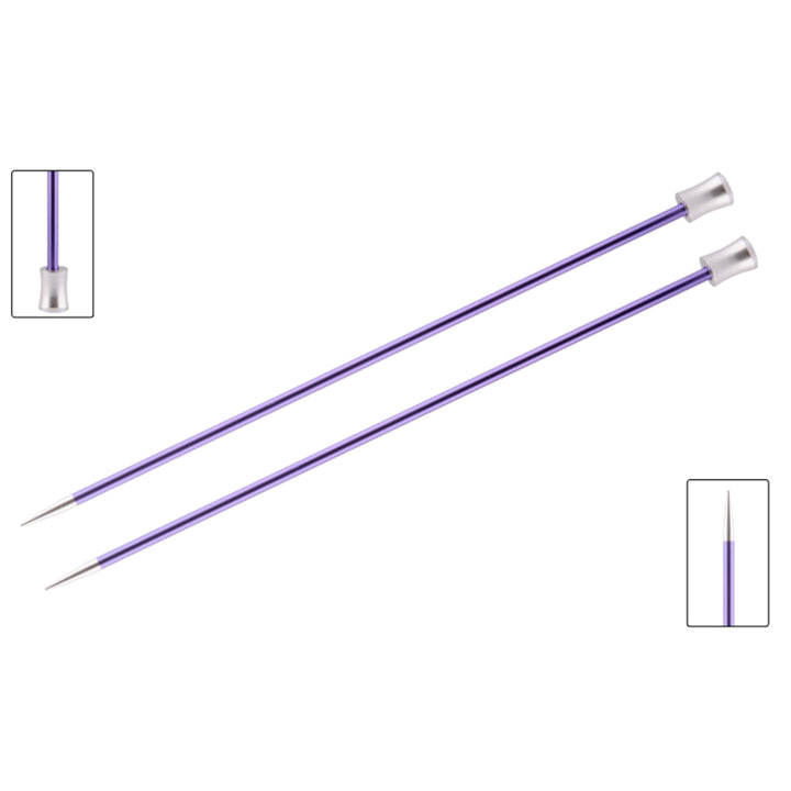 KnitPro Zing Single Pointed Needles - US 5 (3.75mm) - 14" Amethyst - Zoom Image