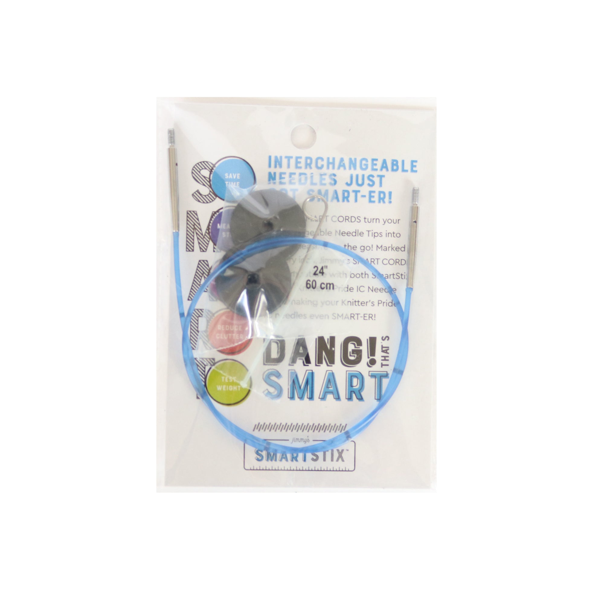 Jimmy Beans Wool Jimmy's Smart Cords - 16" - Blue (to make a 24" needle) - Zoom Image