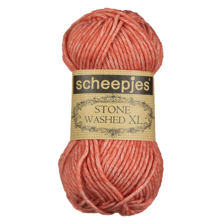 Scheepjes Stone Washed XL Yarn - 856 Coral - Zoom Image