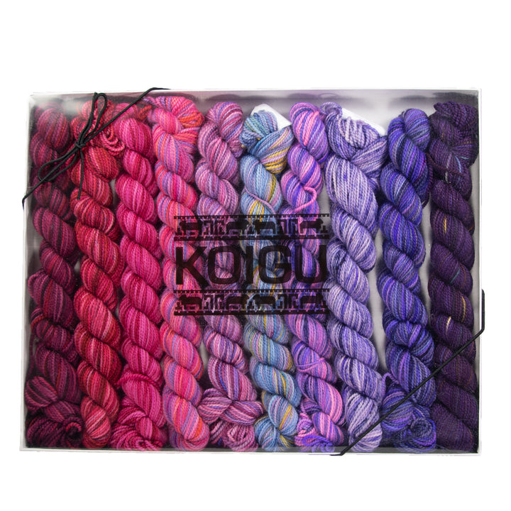 Koigu Pencil Box Yarn - Venation Shawl - Forest Fruit - Zoom Image