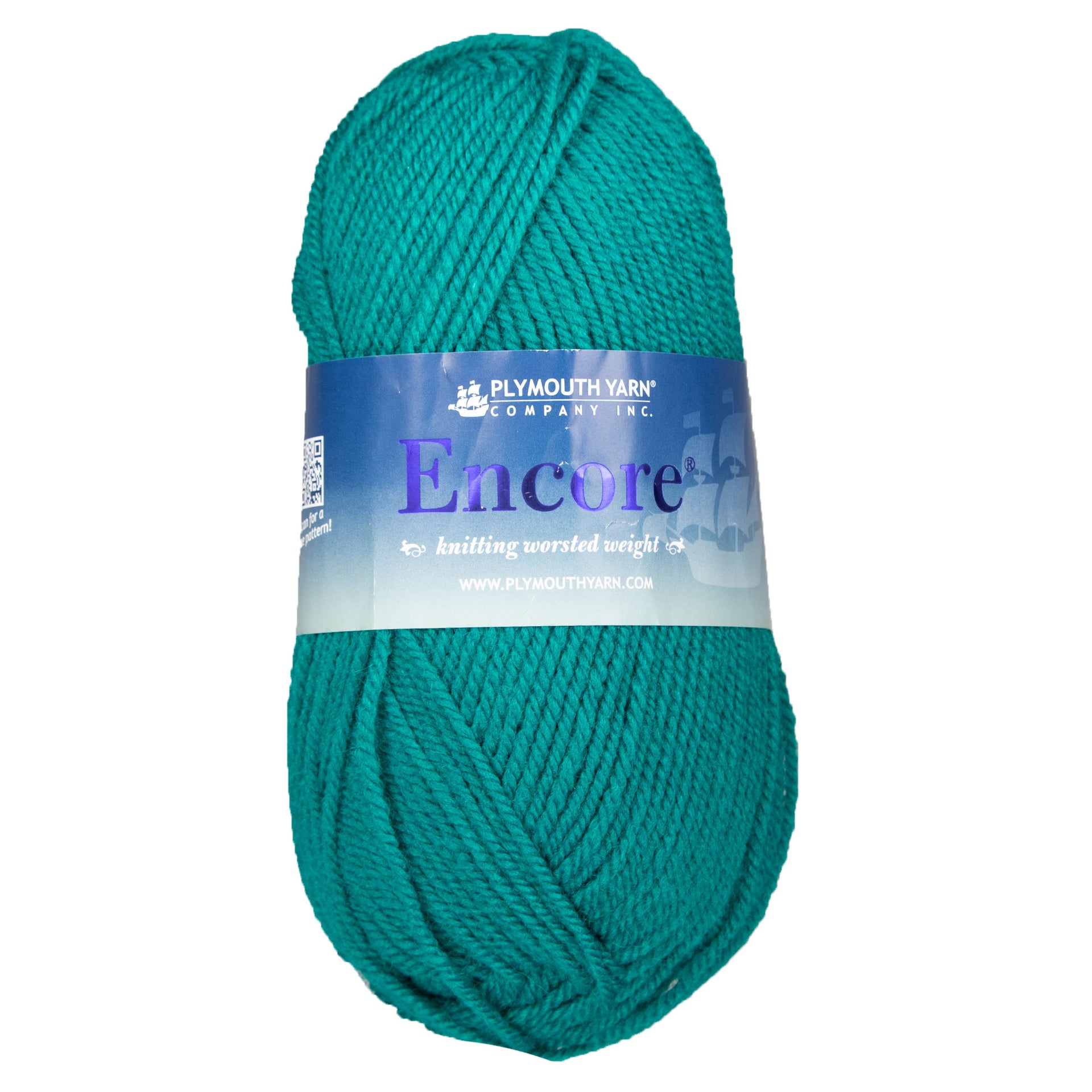 Plymouth Yarn Encore Worsted Yarn - 9852 Teal A-Delphia - Zoom Image
