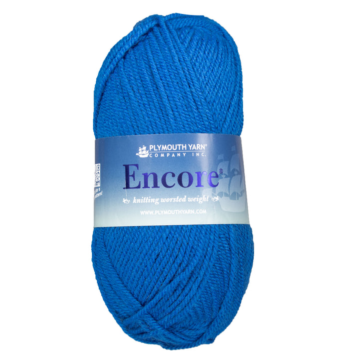 Plymouth Yarn Encore Worsted Yarn - 9855 Laguna Blue - Zoom Image