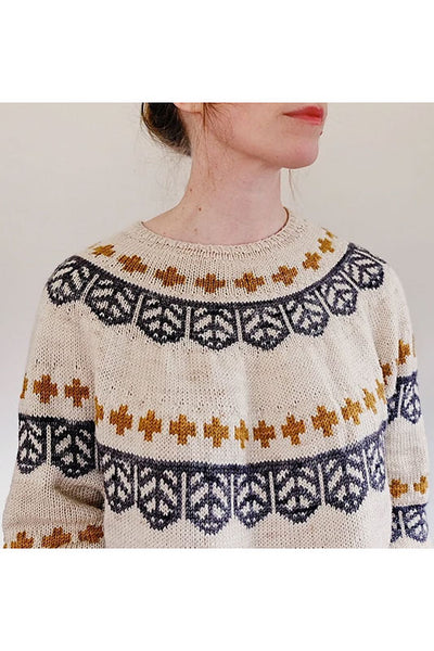 unknown〈lame L/S knit sew made in Italy〉 Ravelry: Ilana Sweater pattern by Masha Ziablikova