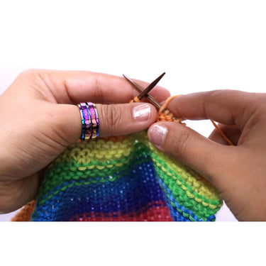 KnitPro Row Counter Ring - Rainbow - Size 7 - Extra Image