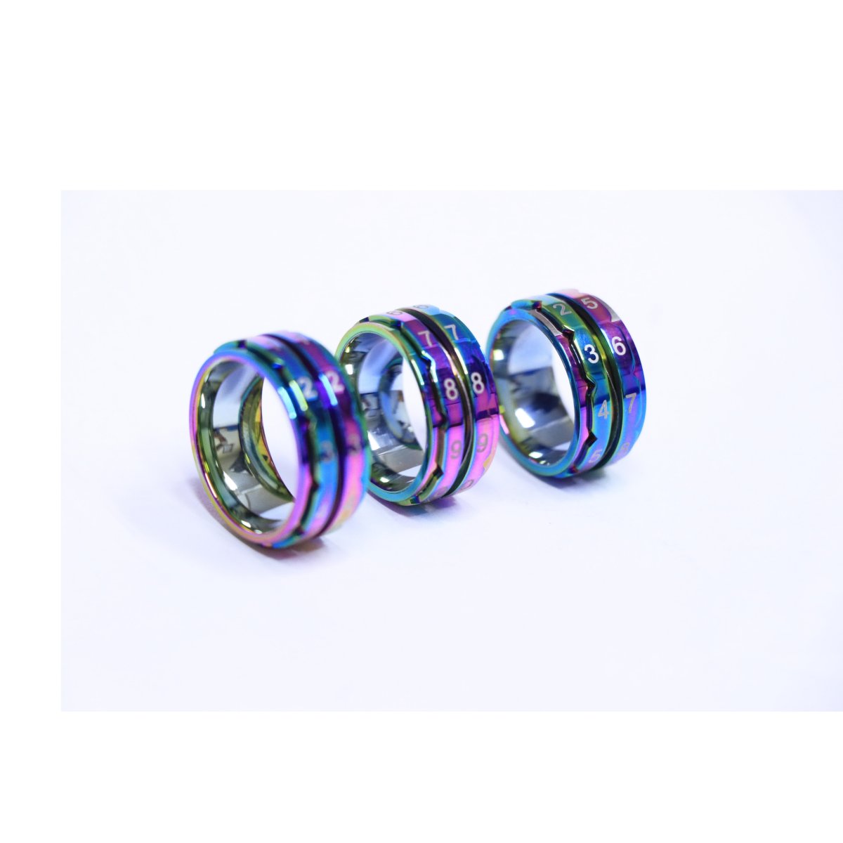 KnitPro Row Counter Ring - Rainbow - Size 10 - Extra Image