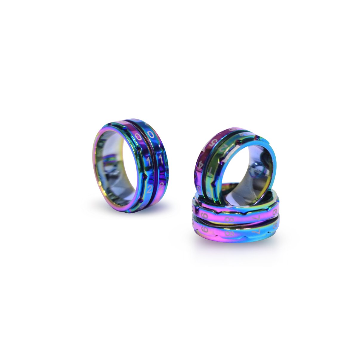 KnitPro Row Counter Ring - Rainbow - Size 11 - Extra Image