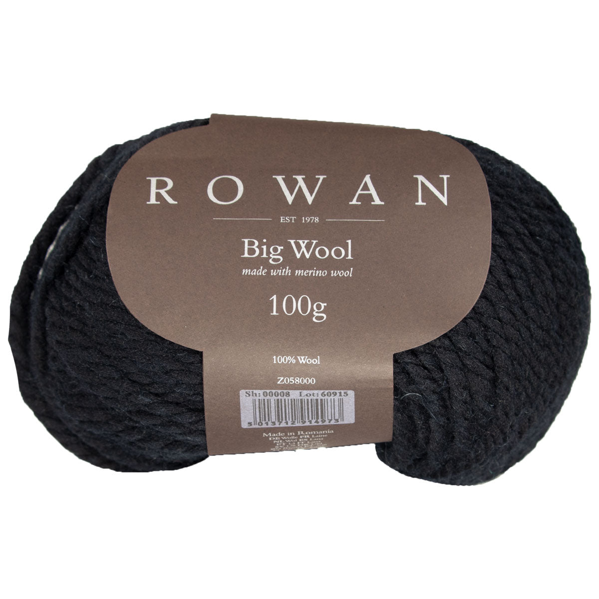 Rowan Big Wool Yarn - 08 Black - Extra Image
