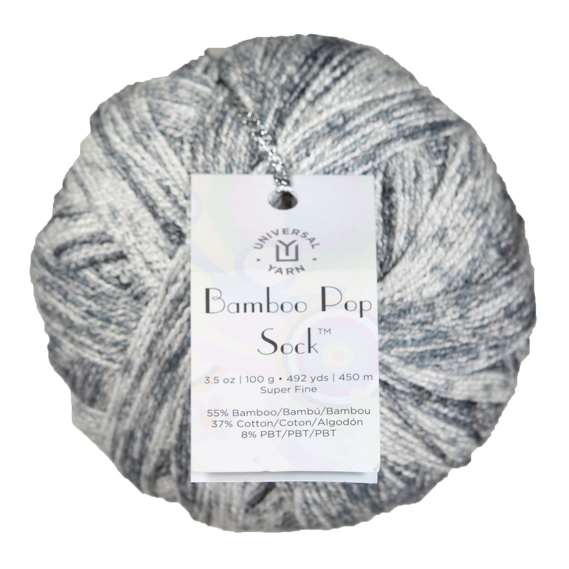 Universal Yarn Bamboo Pop Socks Yarn - 401 Overcast - Zoom Image
