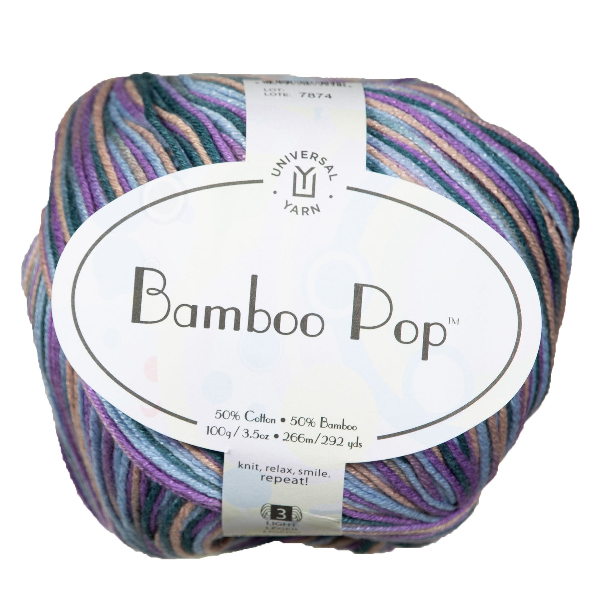 Universal Yarn Bamboo Pop Yarn - 221 Blueberry Swirl - Zoom Image
