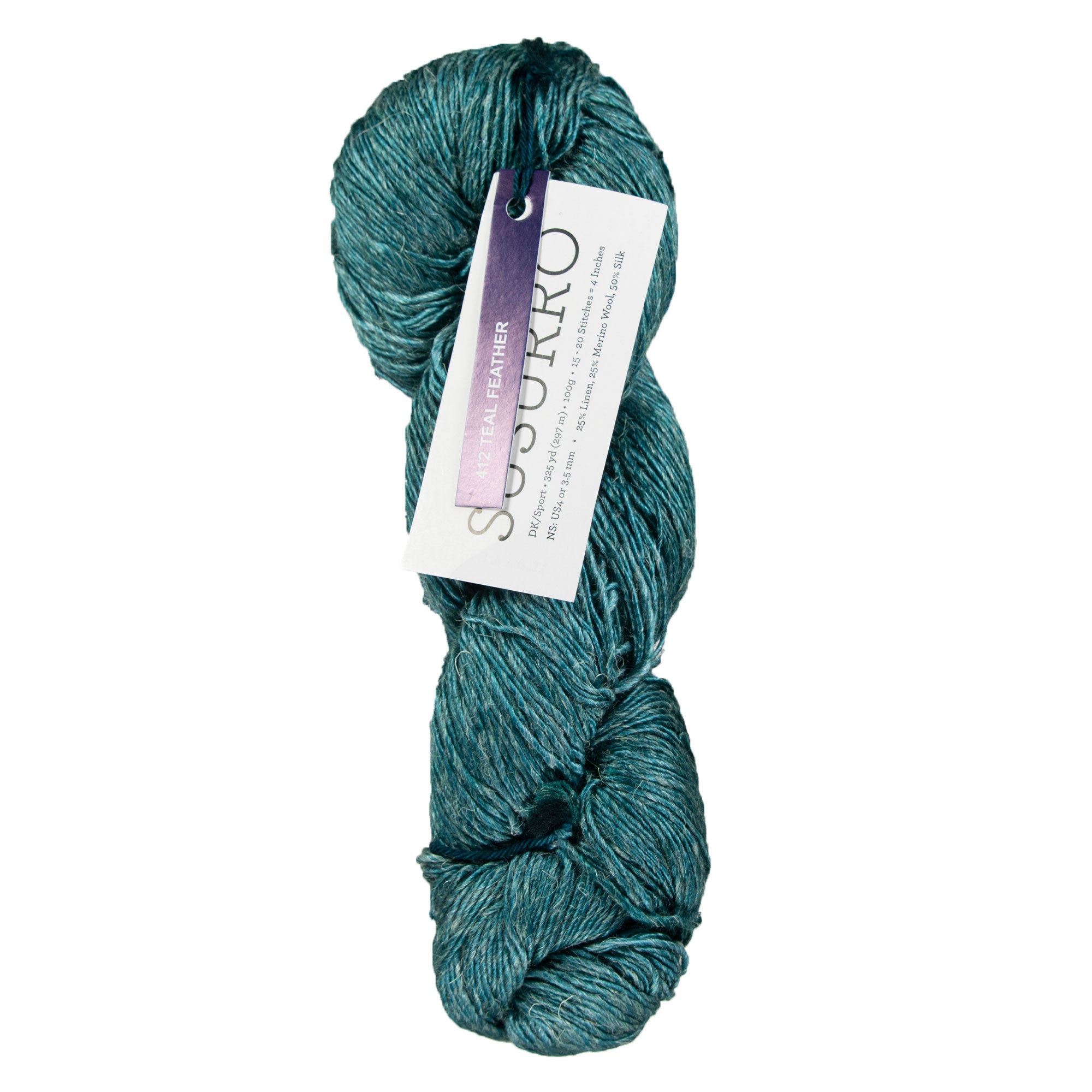 Malabrigo Susurro Yarn - 412 Teal Feather - Zoom Image