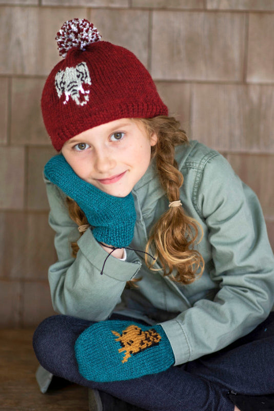 Berroco Ultra Wool & Ultra Wool DK 2019 Collection Patterns - Fossy Hat & Mittens - PDF Download - Medium Image