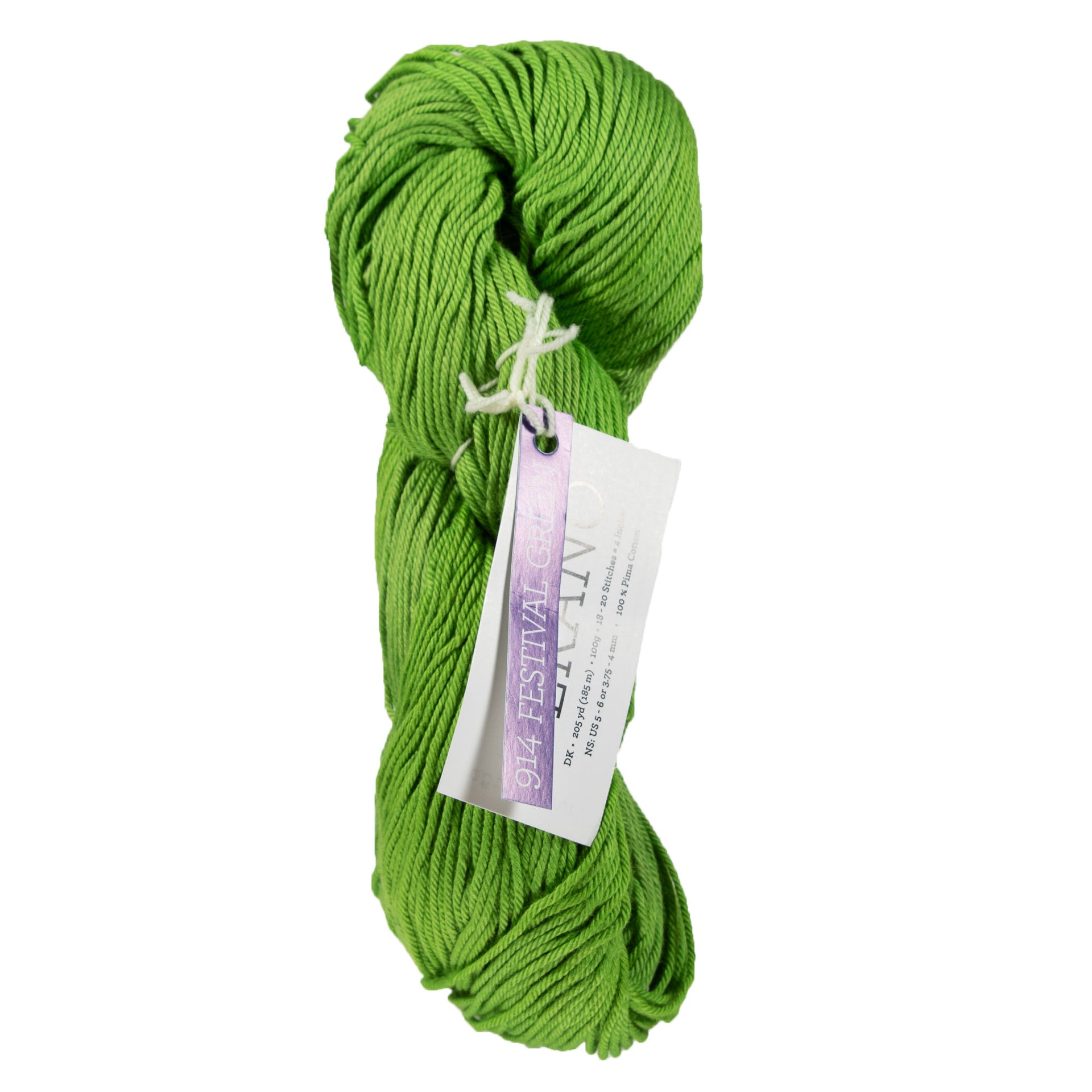 Malabrigo Verano Yarn - 914 Festival Green - Zoom Image
