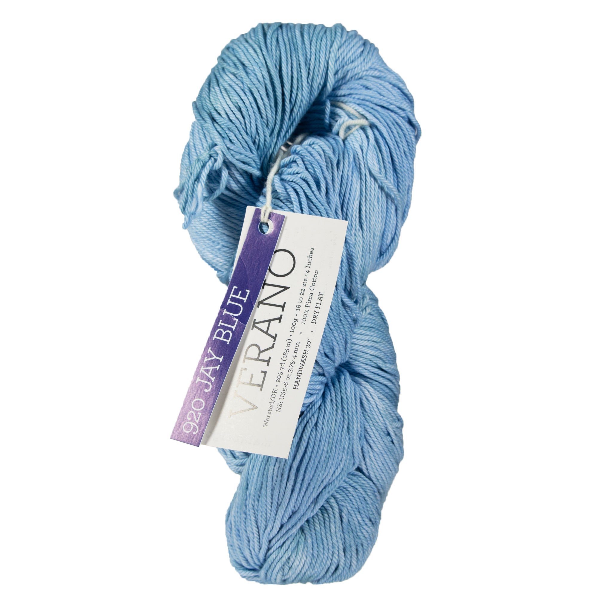 Malabrigo Verano Yarn - 920 Jay Blue - Zoom Image
