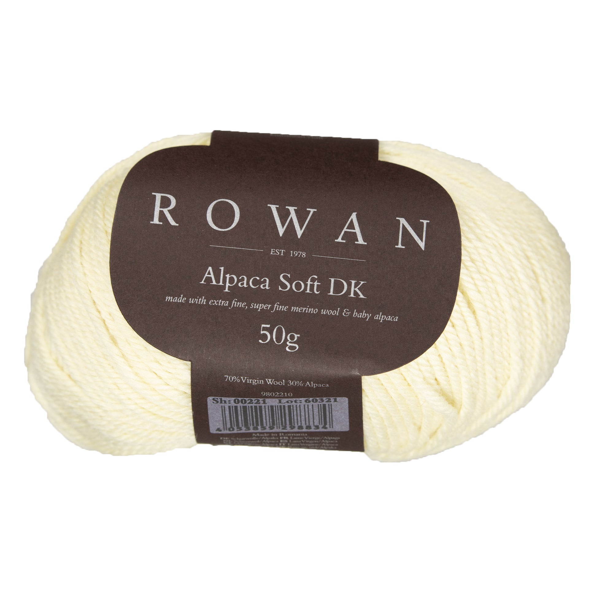 Rowan Alpaca Soft DK Yarn - 221 Off White - Zoom Image
