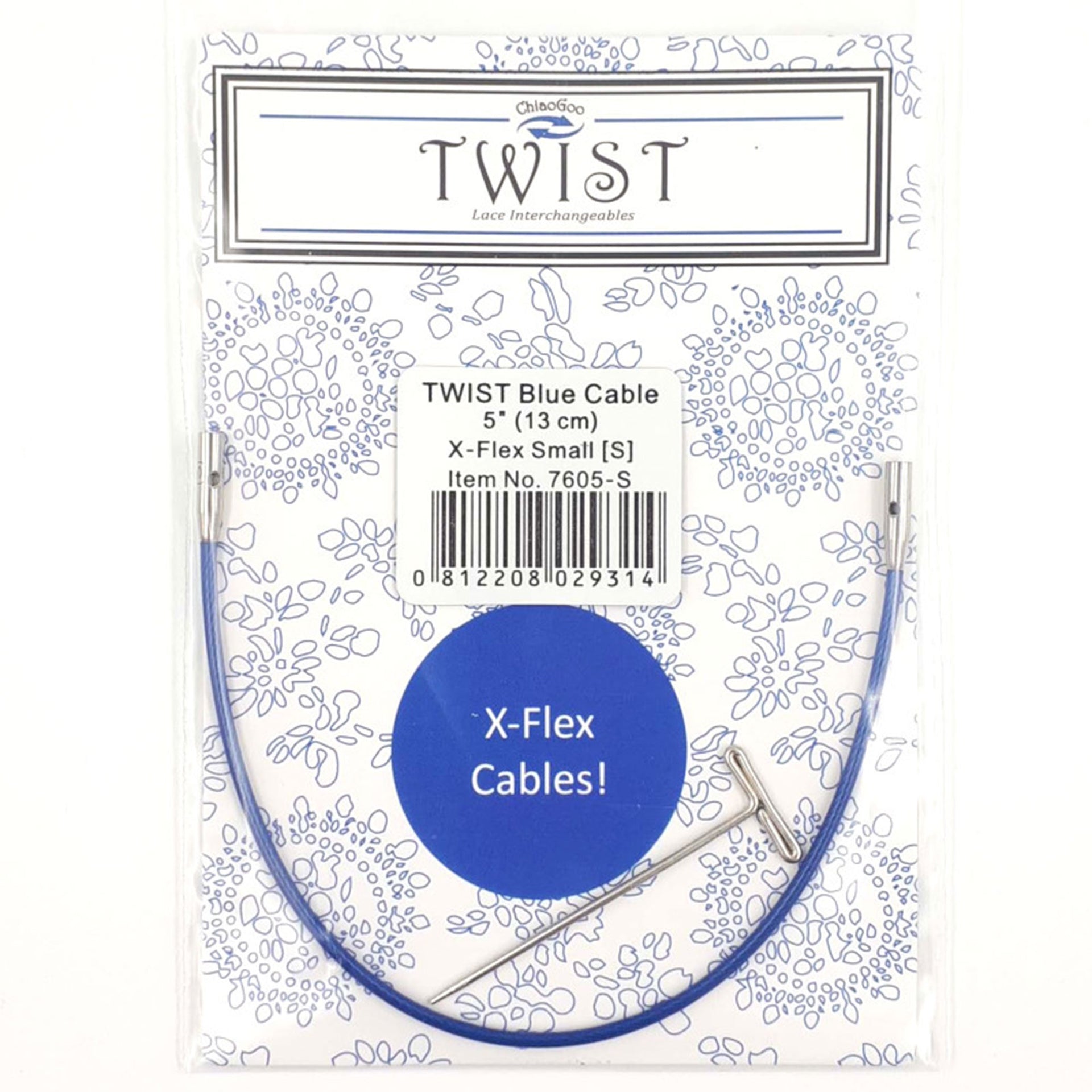 ChiaoGoo TWIST Blue X-Flex Cables Needles - 5" (13 cm) [S] - Zoom Image
