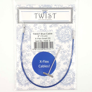 ChiaoGoo TWIST Blue X-Flex Cables Needles - 6" (15 cm) [S] - Zoom Image
