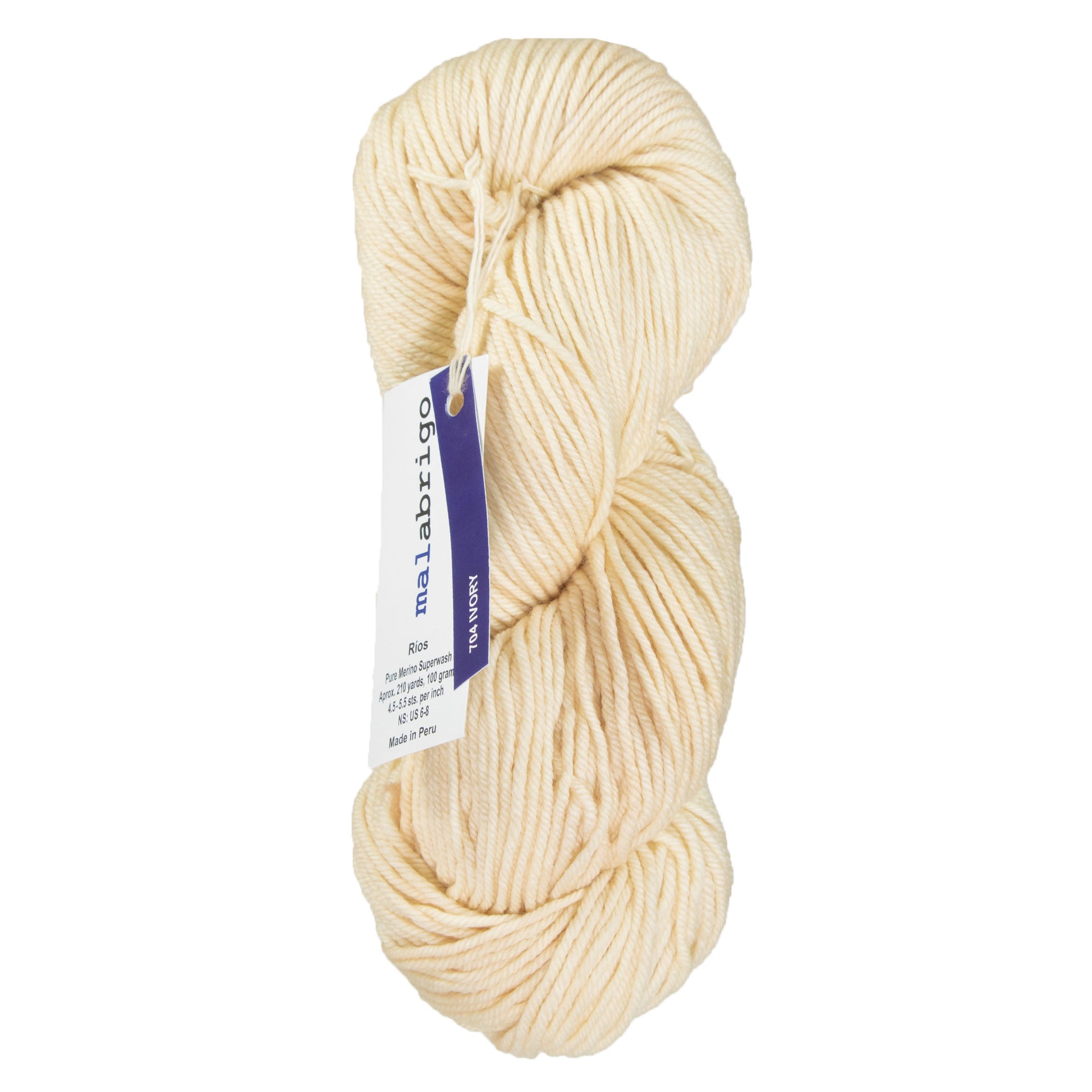 Malabrigo Rios Yarn - 704 Ivory - Zoom Image
