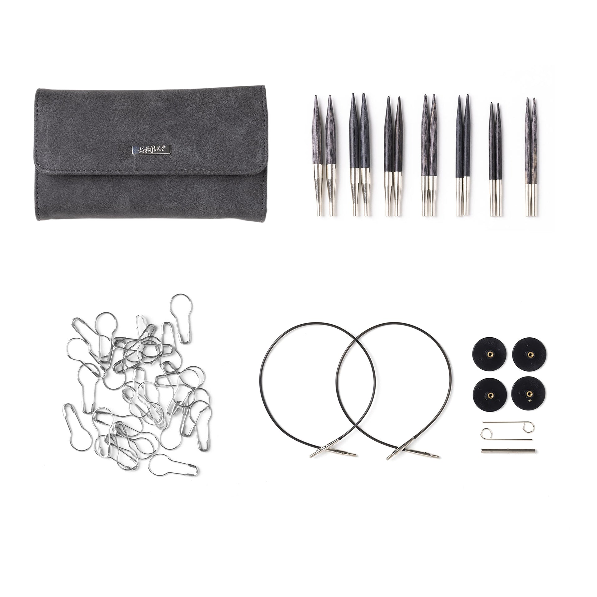 Knit Picks Clark Short Interchangeable Needle Clutch Set - US 4-10

