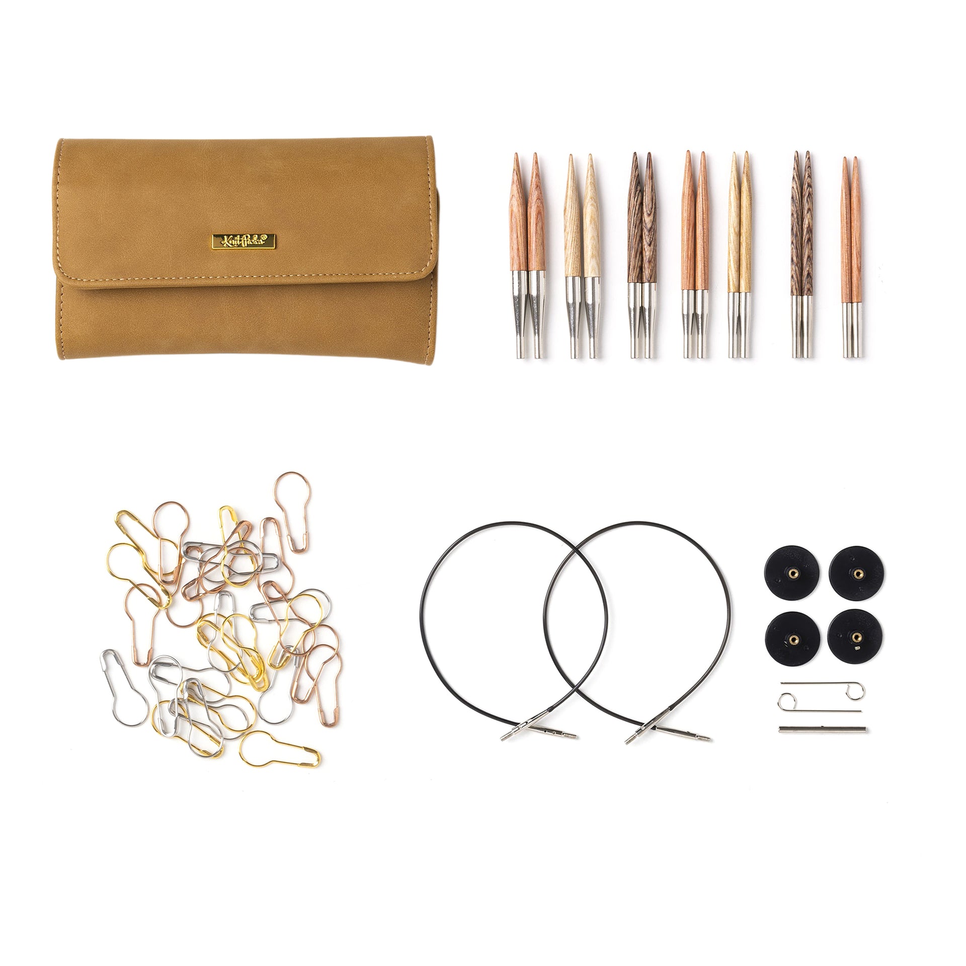 Knit Picks Claudette Short Interchangeable Needle Clutch Set - US 4-10
