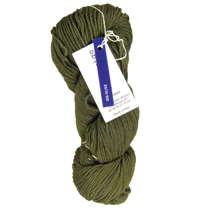 Malabrigo Worsted Merino Yarn - 056 Olive - Zoom Image
