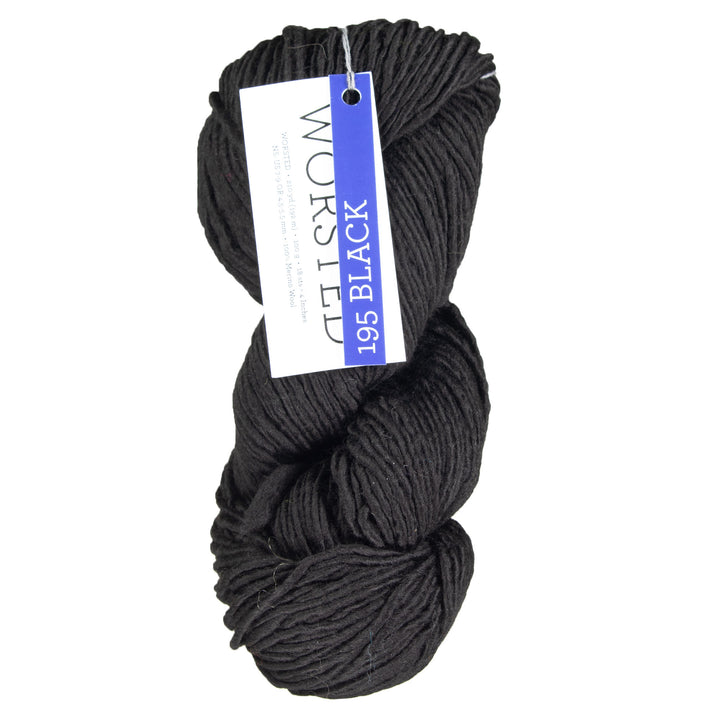 Malabrigo Worsted Merino Yarn - 195 Black - Zoom Image