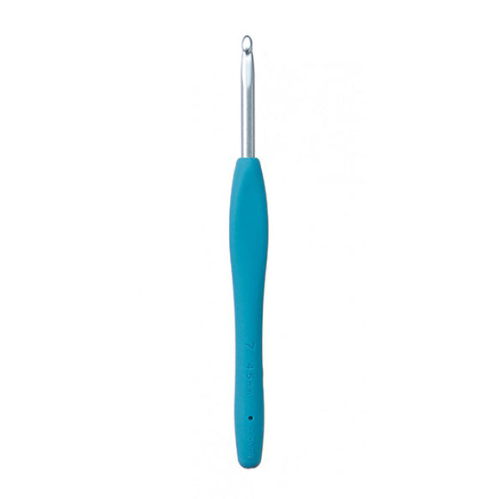 Clover Amour Crochet Hooks- Aluminum Needles - Size 7 (4.5mm) Blue - Extra Image