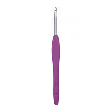 Clover Amour Crochet Hooks- Aluminum Needles - Size G (4.0mm) Purple - Zoom Image