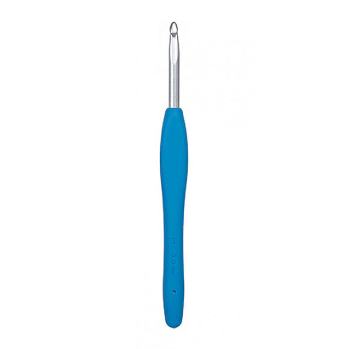 Clover Amour Crochet Hooks- Aluminum Needles - Size H (5.0mm) Blue - Extra Image