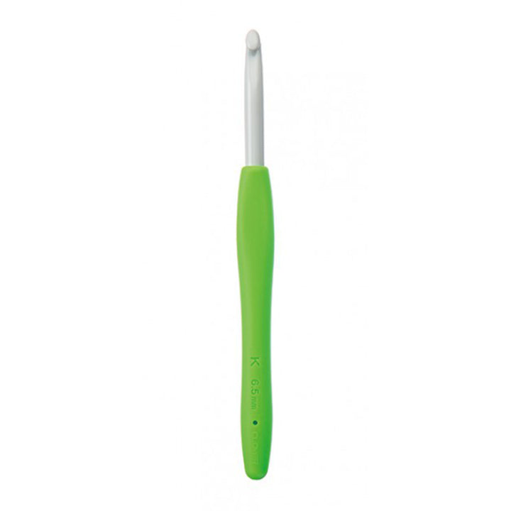 Clover Amour Crochet Hooks- Aluminum Needles - Size K (6.5mm) Neon Green - Zoom Image