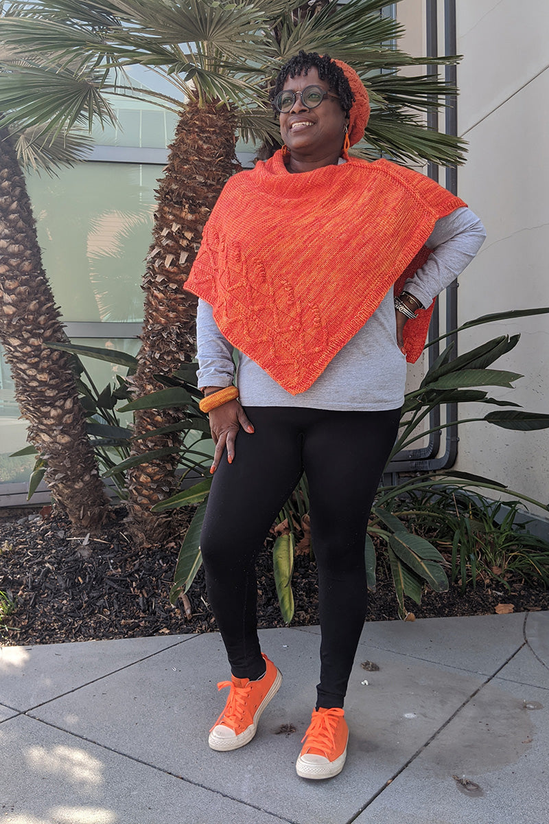 Jimmy Beans Wool PDF Patterns - Orange Love Poncho - PDF Download - Extra Image
