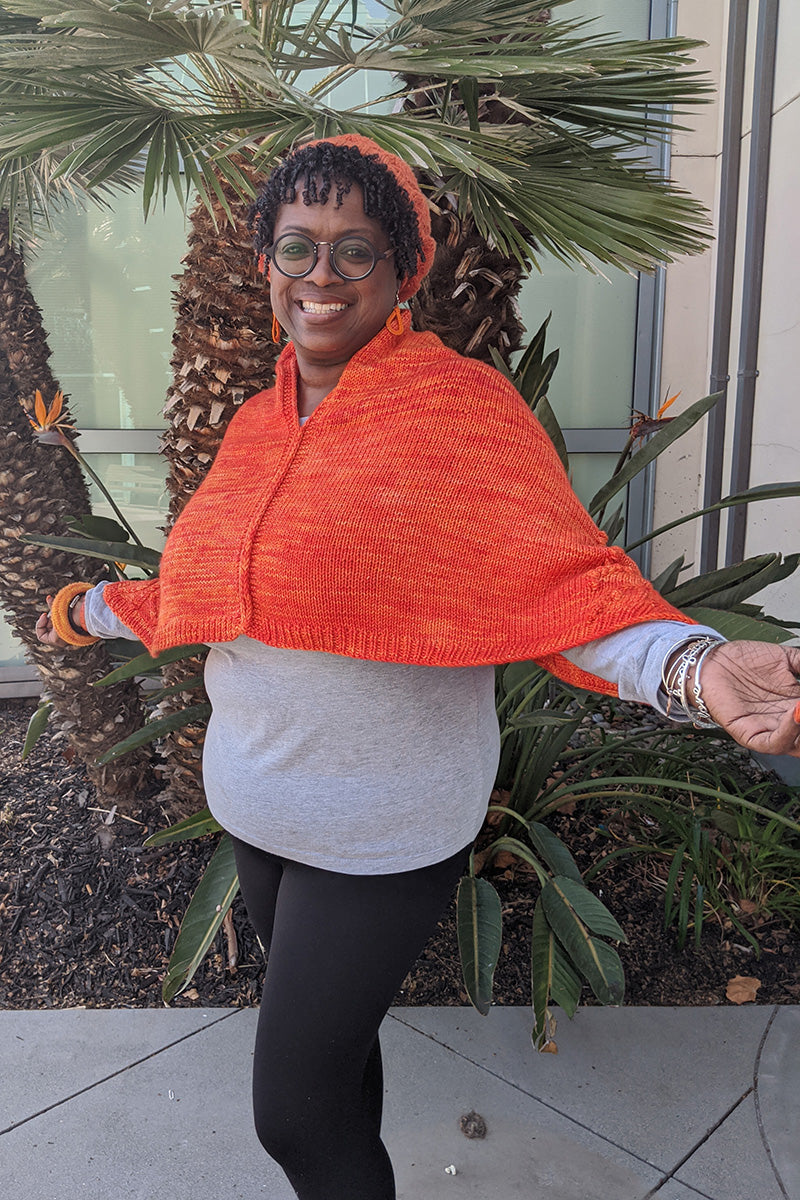 Jimmy Beans Wool PDF Patterns - Orange Love Poncho - PDF Download - Extra Image
