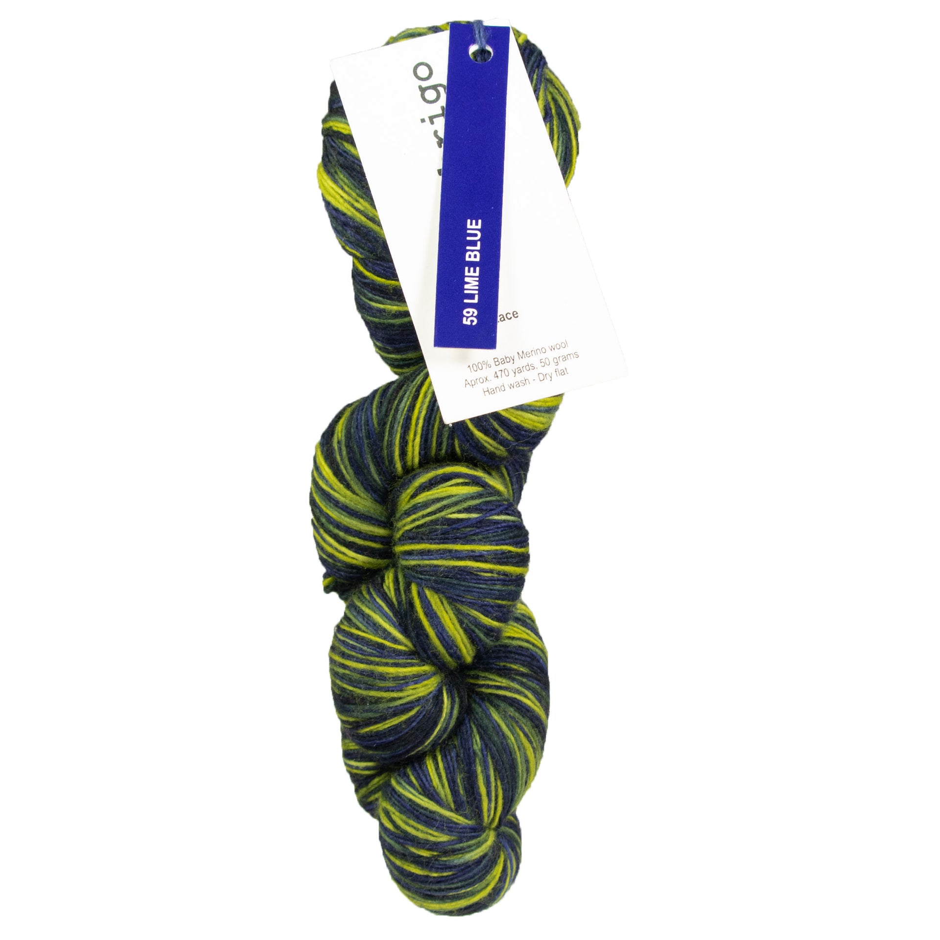 Malabrigo Lace Yarn - 059 Lime Blue - Zoom Image
