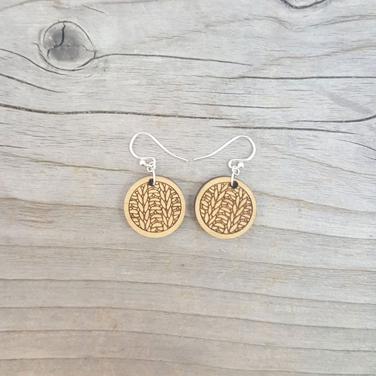 Katrinkles Knit Jewelry - Circle Earrings - Extra Image